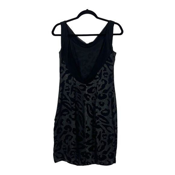 Kay Unger New York Womens Size 10 Black Animal Print Sleeveless Sheath Dress - Picture 3 of 5